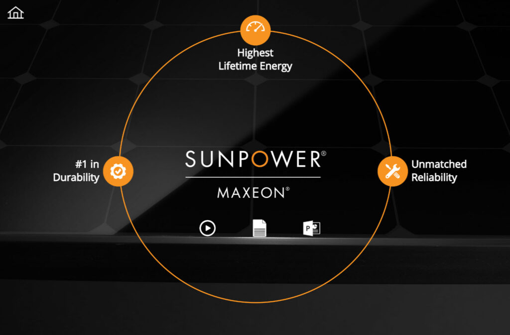maxeon ipad interface