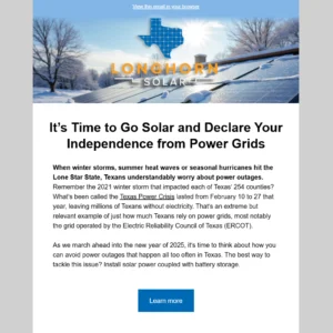 Longhorn Email - Clean Power Marketing