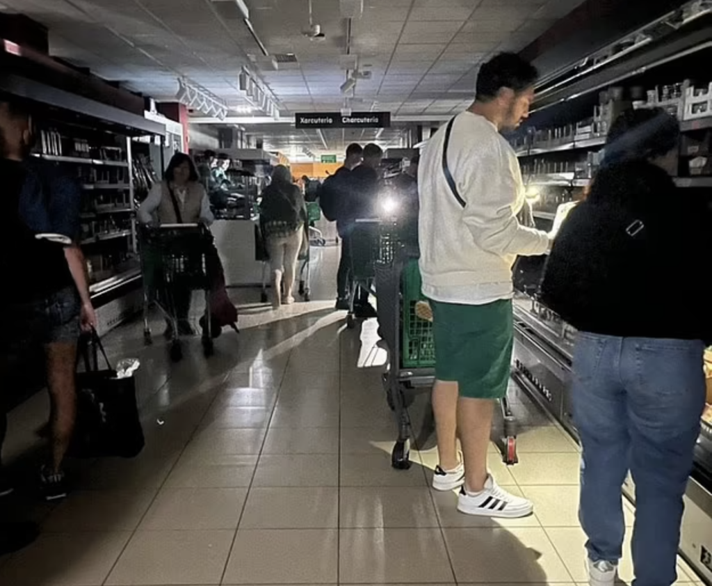 energy outage at a market